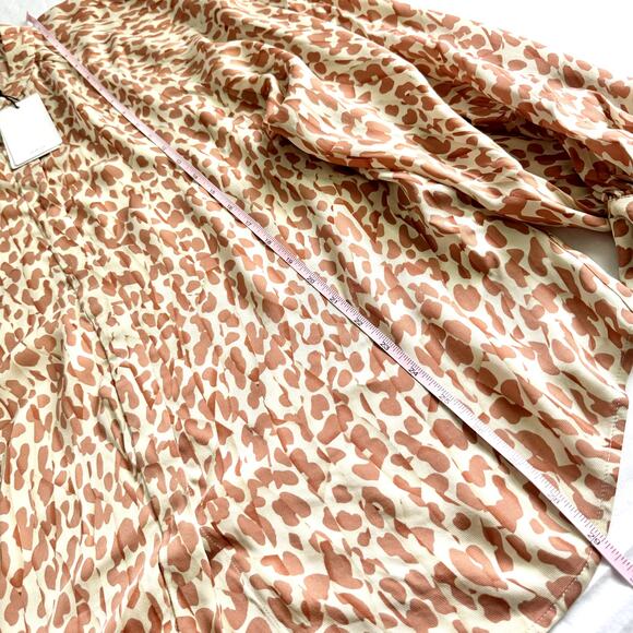 REISS Calla Animal Print Blouse in Neutral NWT 10 M - Picture 5 of 10